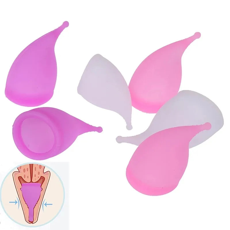 Copo vaginal em silicone para retenção menstrual